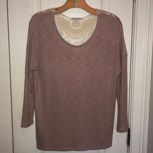 American Eagle sweater with lace detailed back